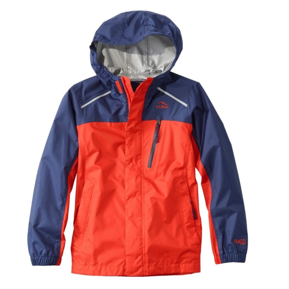 LLBean trail raincoat. New, tags removed. Features include mesh and reflective.